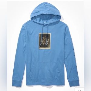 AE Long-Sleeve Logo Graphic Hoodie T-Shirt